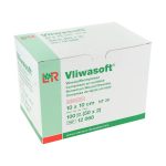 Vliwasoft, écouvillons doux non tissés 10 x 10 cm - 50 x 2 pièces stériles 6 plis
